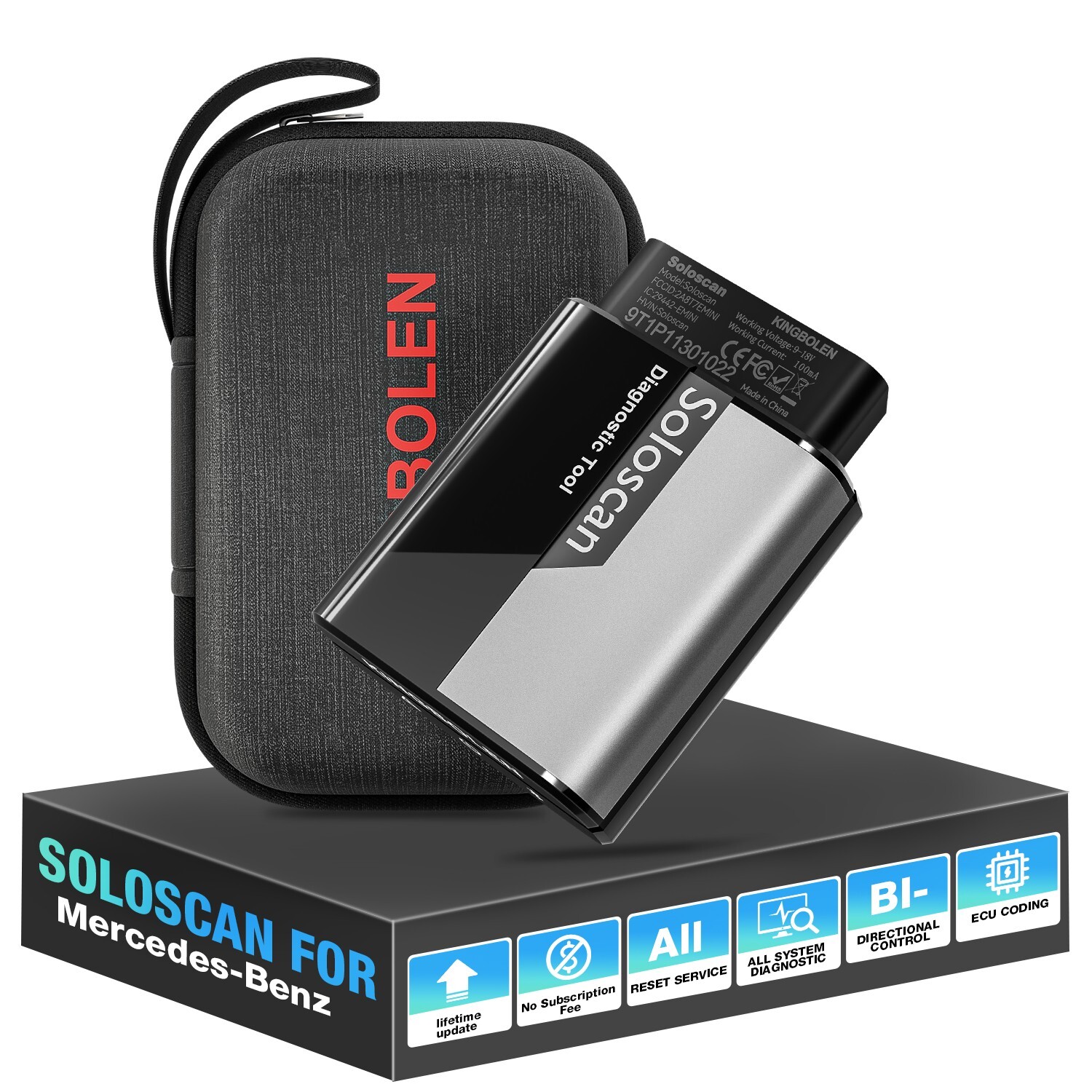 Kingbolen Soloscan For Mercedes-Benz Scanner OBD2 Car Diagnostic Coding Tool