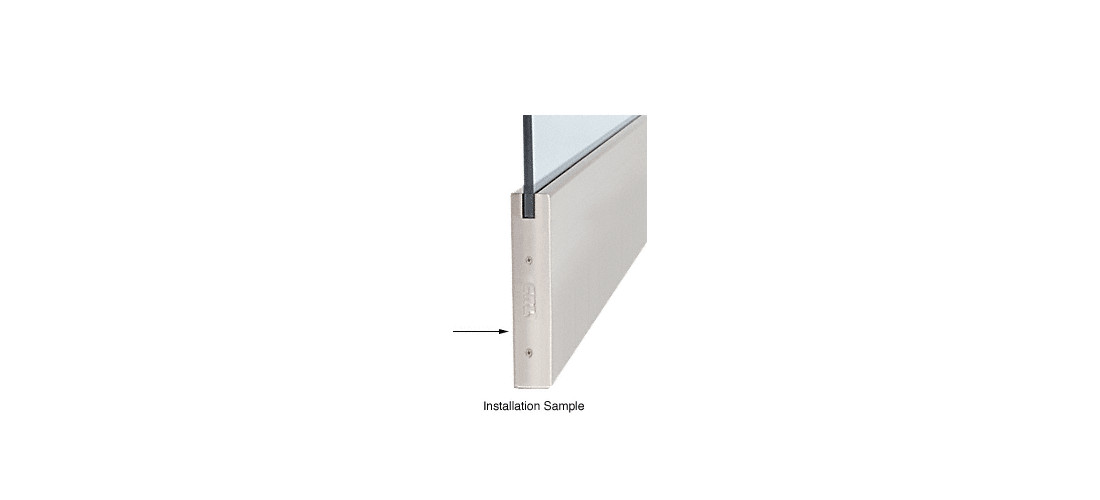CRL Brushed Stainless 10" Sq End Cap for Sidelite Glass Rail Fittings