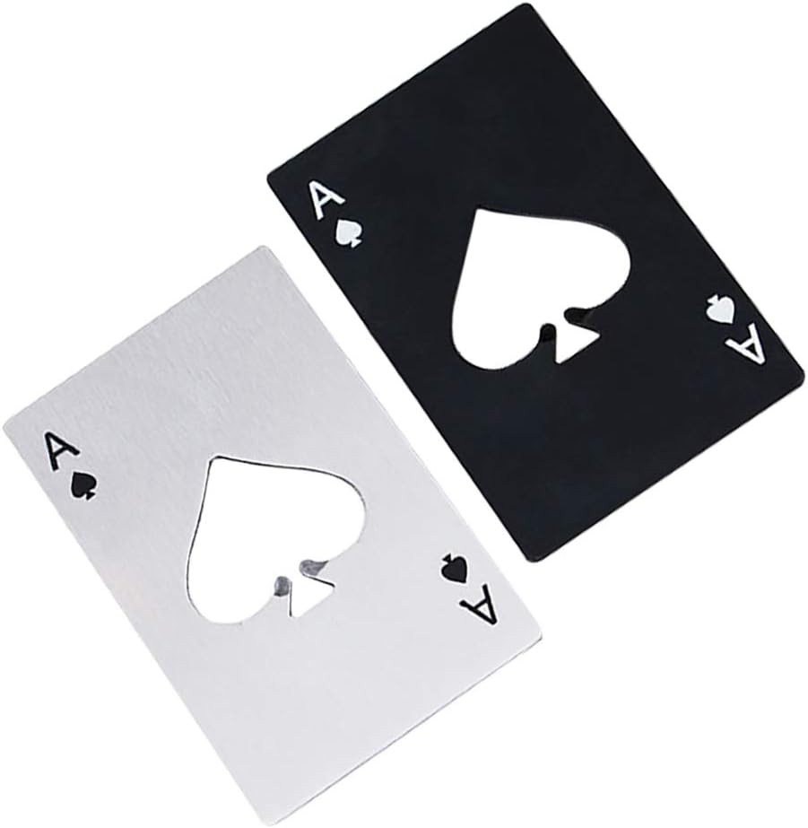 Bottle Opener Credit Card Size Portable Stainless Steel Can Opener (2 Pack)