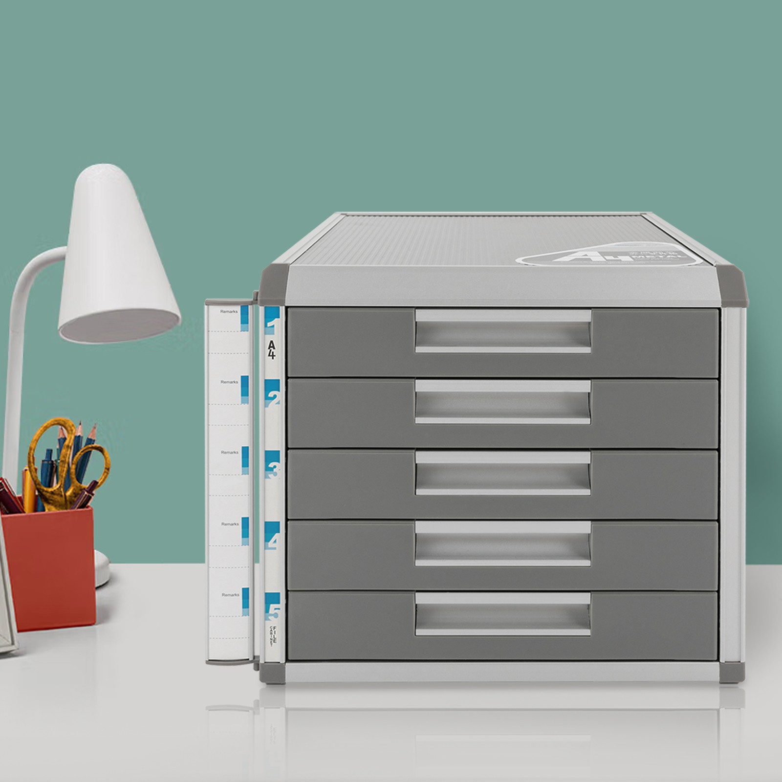 File Cabinet Lateral Storage Office Storage 5 Drawer Filing Cabinet Desktop