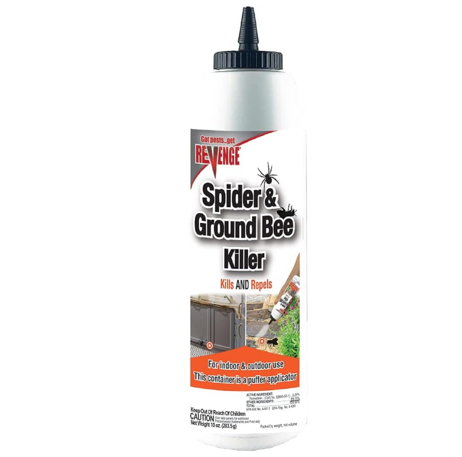 Bonide REVENGE Spider & Ground Bee Killer Ready-to-Use Insect Killer Dust 10 oz