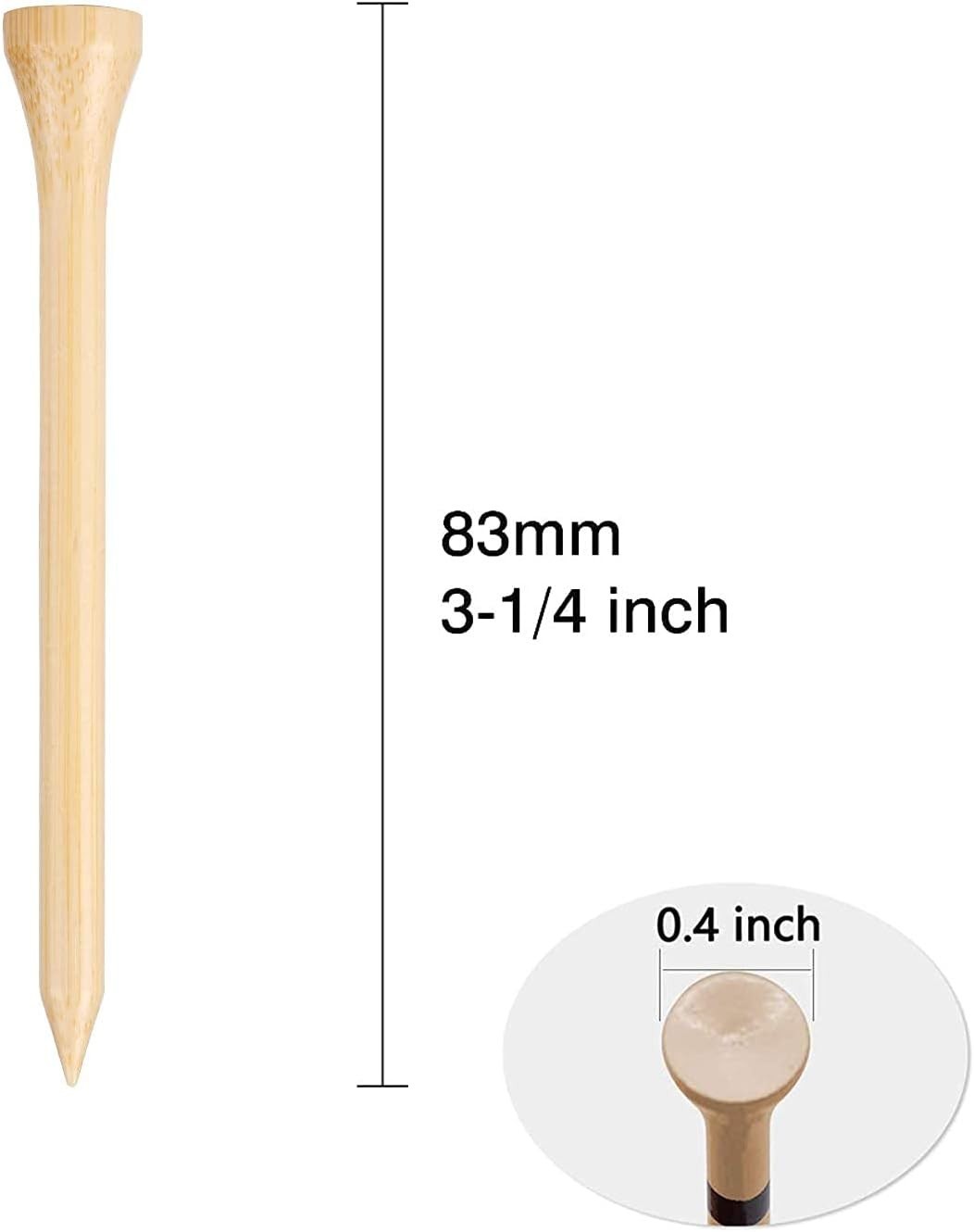 100% Biodegradable Bamboo Golf Tees - 3-1/4" – Perfect Stability & Accuracy