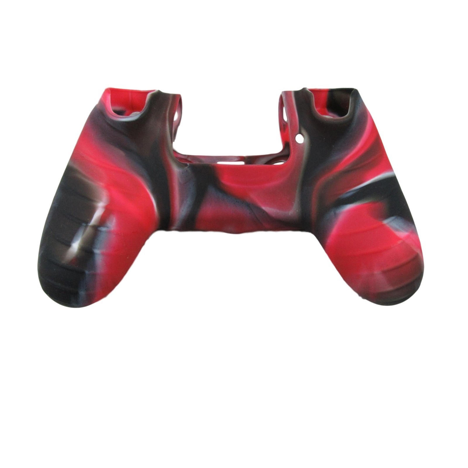 Fits PS4 Controller Silicone Grip Cover Red + (8) Multi Thumb Caps