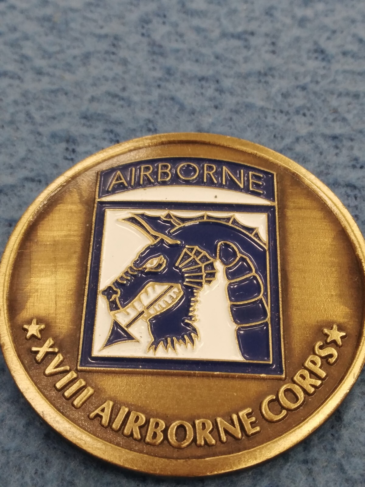18th AIRBORNE CORPS CHALLENGE COIN - NEW - CUNNING,ENDURANCE,FEROCITY