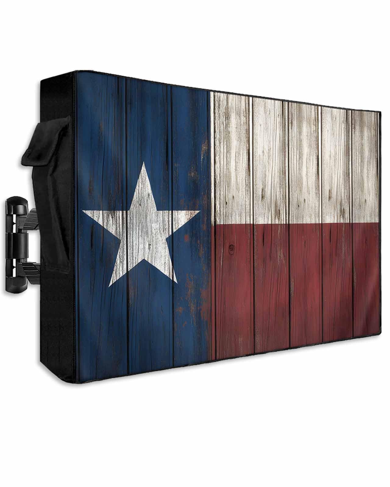 Lsrtoss 52-55" Outdoor TV Cover Texas Star Weatherproof Country Western