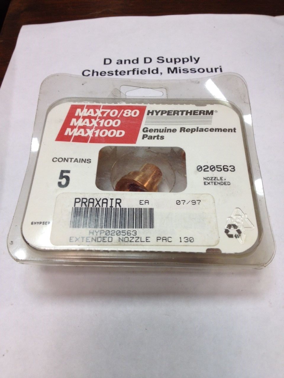 ***Pack of 5*** Genuine Hypertherm 020563, Extended Nozzles