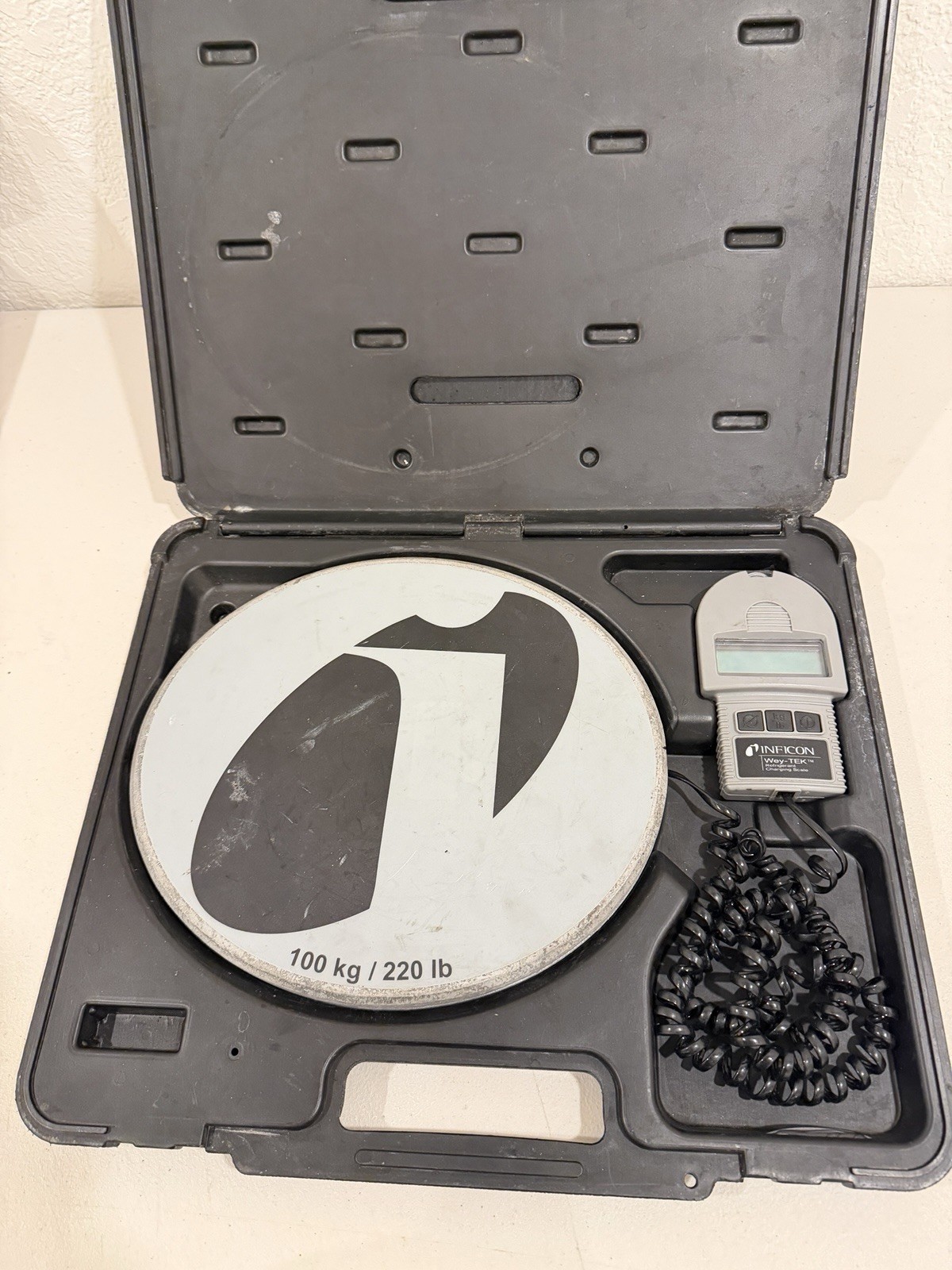 Inficon Wey-TEK 713-500-G1 220 Lbs/100 kg Refrigerant Charging Scale -used