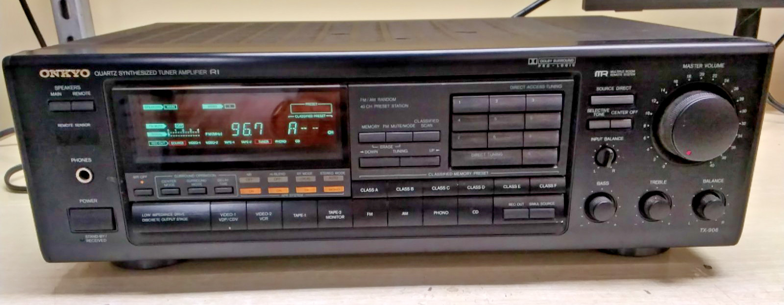 Vintage Onkyo Quartz Synthesized Tuner Amplifier Model TX-906