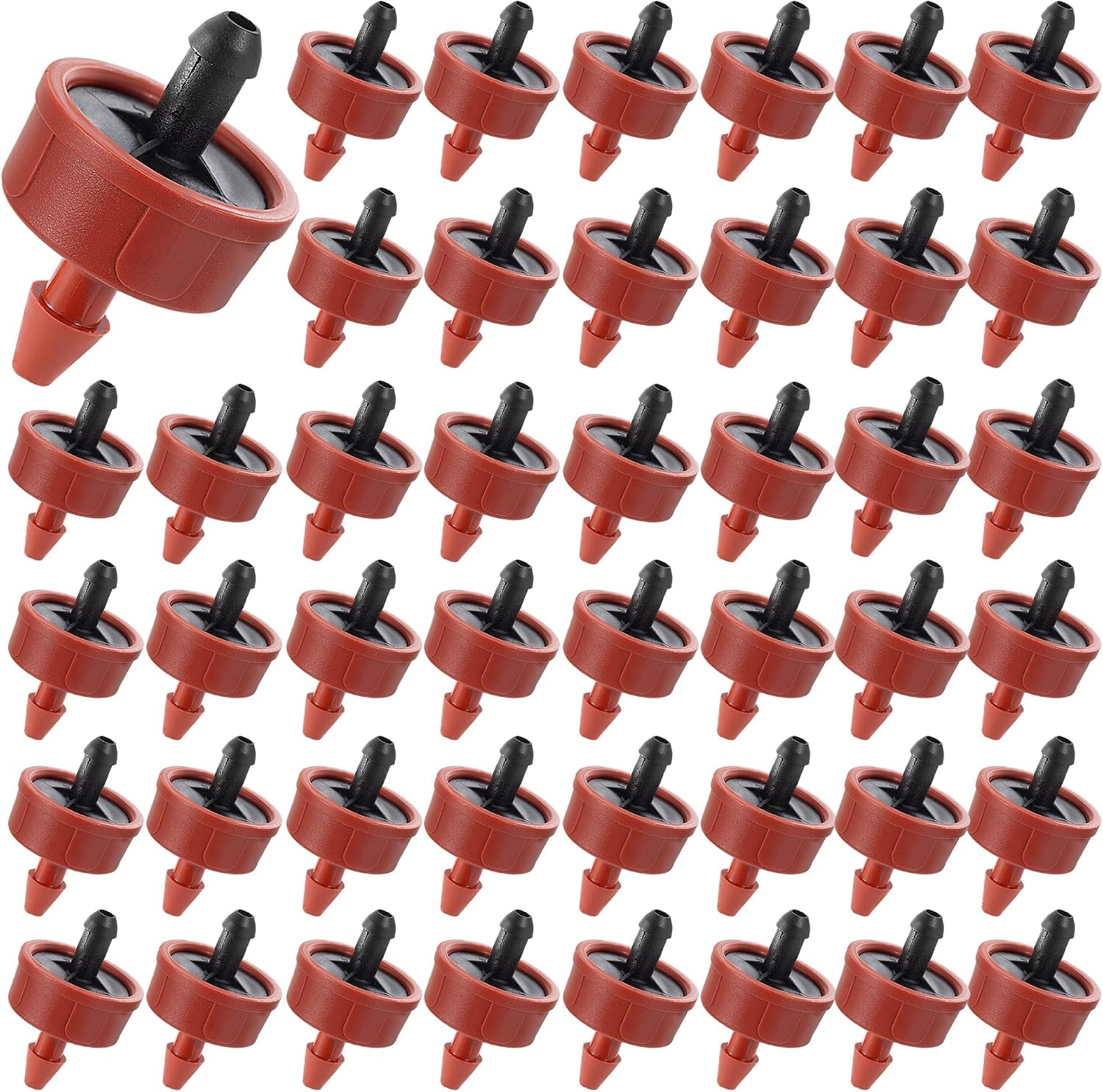 60Pcs 1 GPH Pressure Compensating Irrigation Spot Drippers,Constant Flow Barb Ou