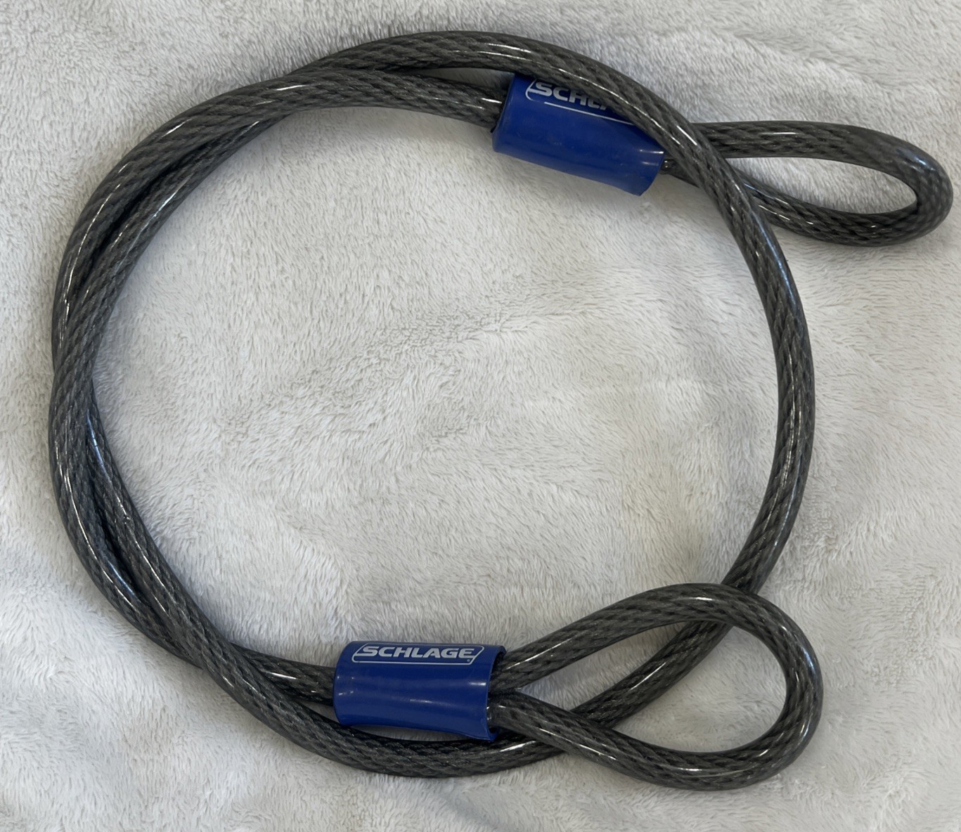 Schlage Four Feet Long And 3/8" Dia. Flexible Bike Steel Cable Lock