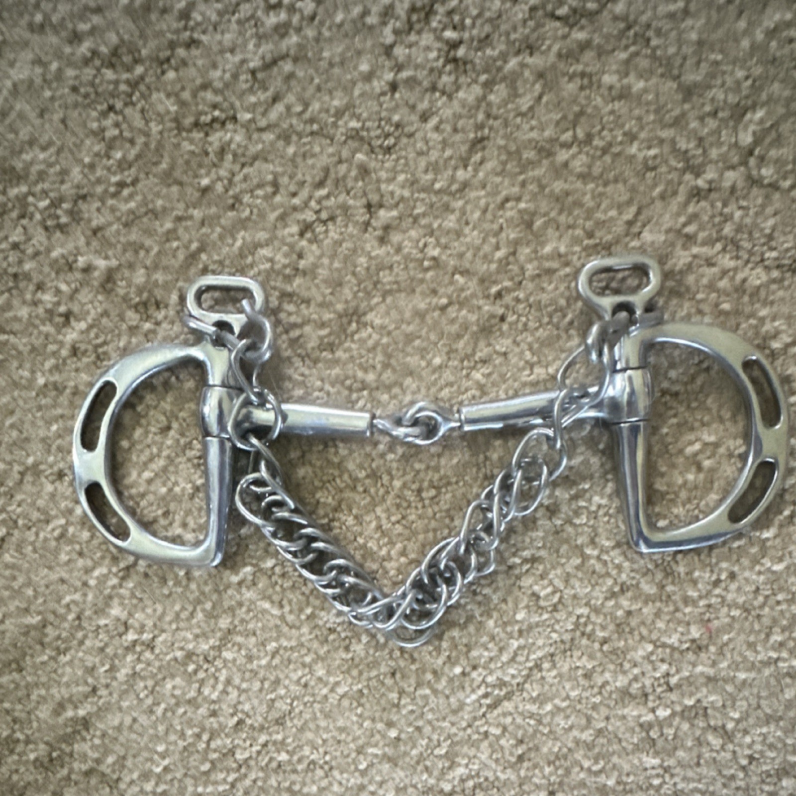 Robert Kimberwick Metal Kimberwick Bit with Curb Chain for English Horse Tack
