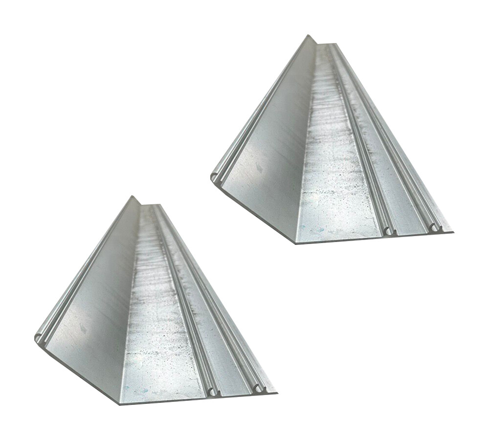 2Pk 103" Telescopic Wind Deflector for Dump Truck Tarp System, Mounting Hardware