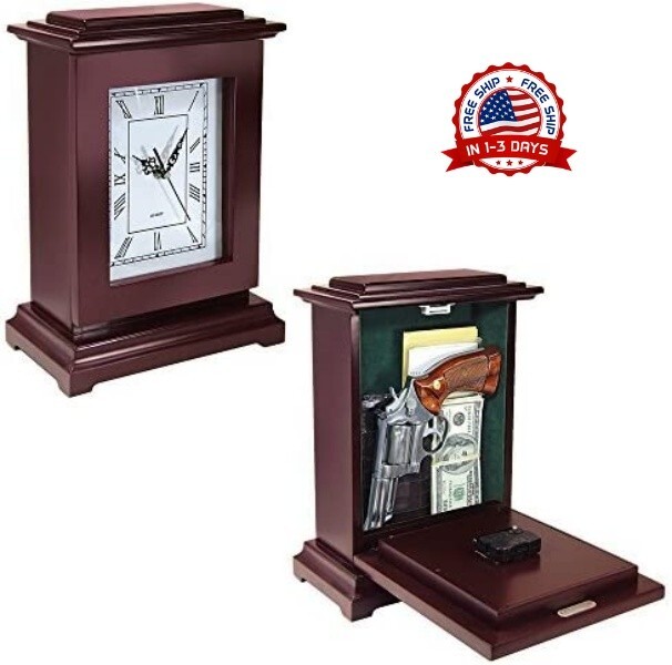 MEJOR Reloj Caja Fuerte De Seguridad Oculta Muro Secreto Joyeria Dinero Efectivo