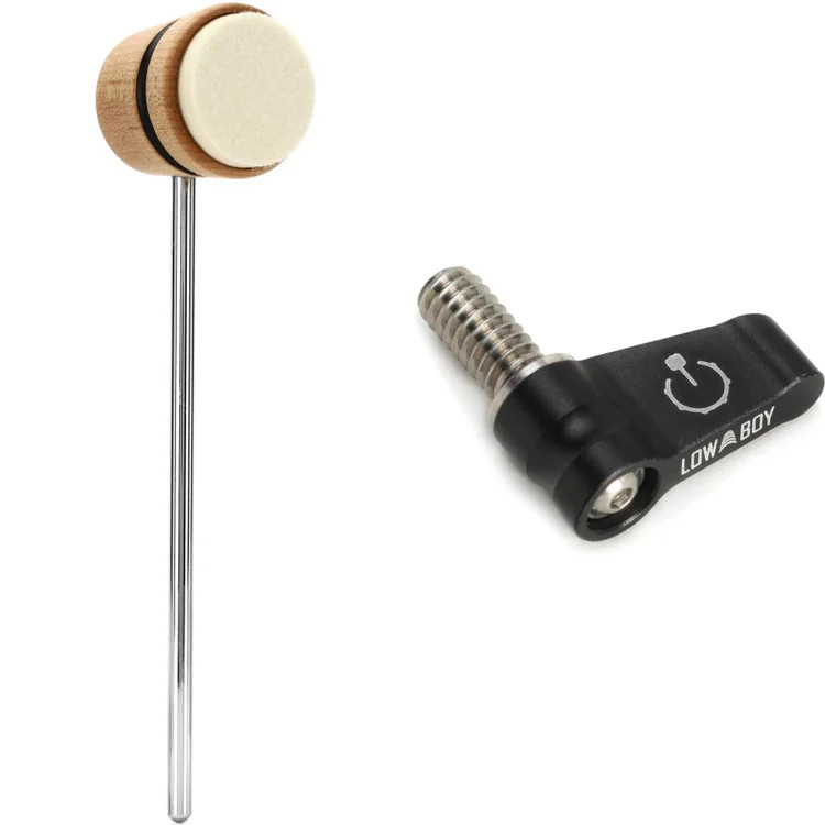 Low Boy Felt Daddy Bass Drum Beater with 1/4" Power Switch - Lightweight -