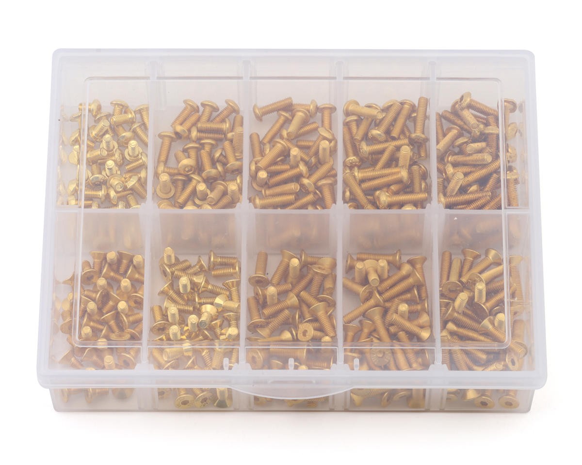 Samix Stainless Steel M3 Screw Set w/Storage Box (Gold) (350) [SAMSS-2002G]