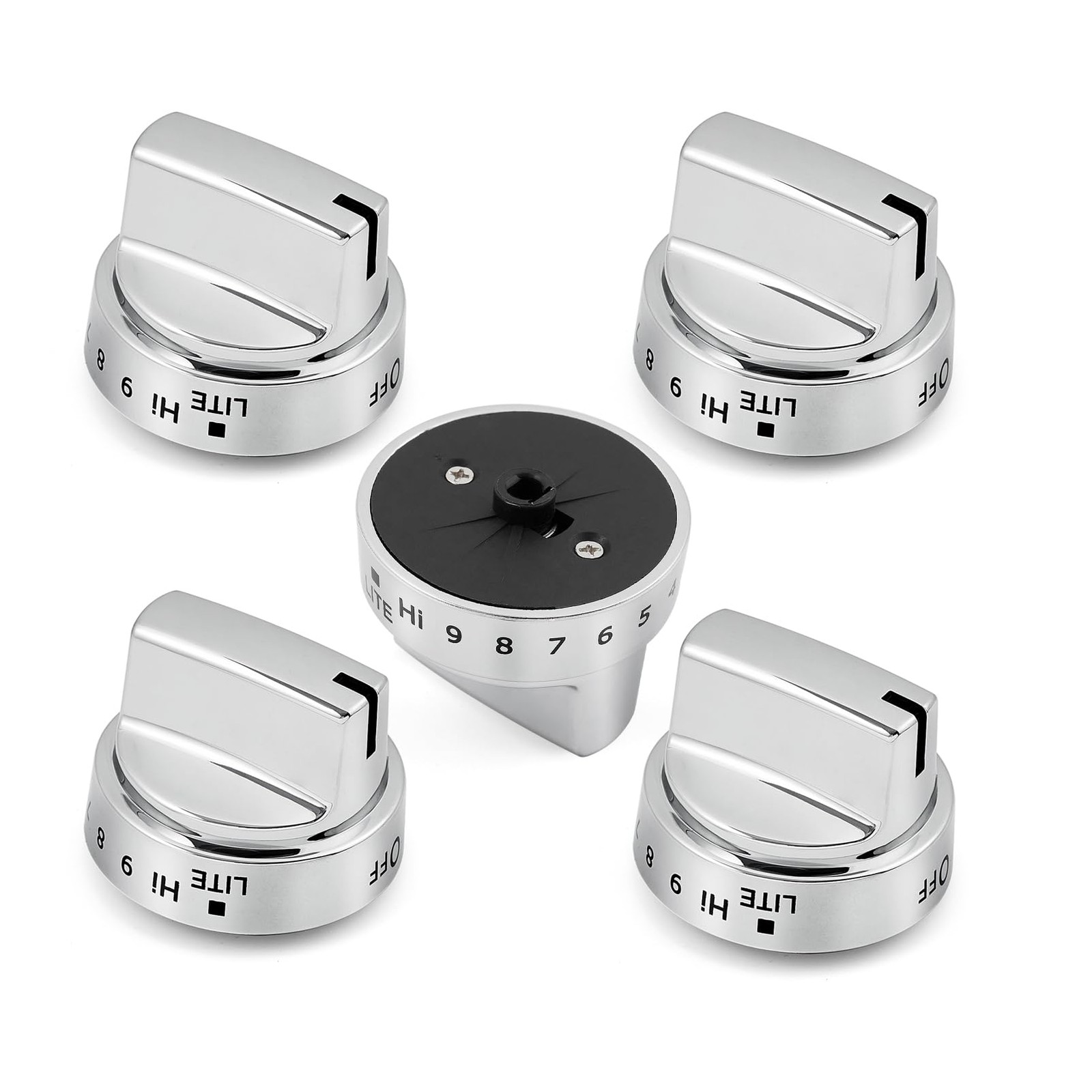 GE Range Stove Knobs Replacement - 5 Pack for Adora & JGB Models
