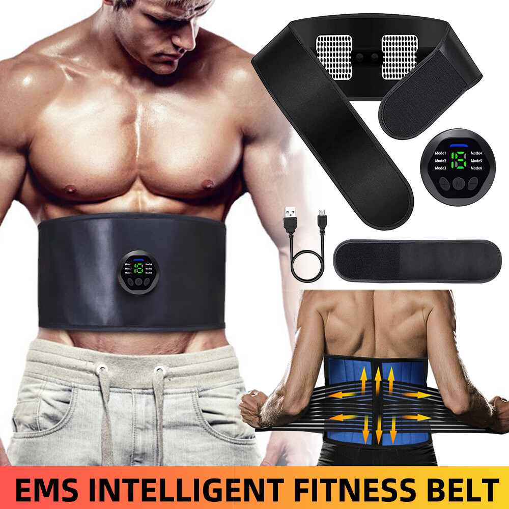 43"-59" EMS Abdominal Muscle Toning Trainer ABS Stimulator Toner Fitness Belt US