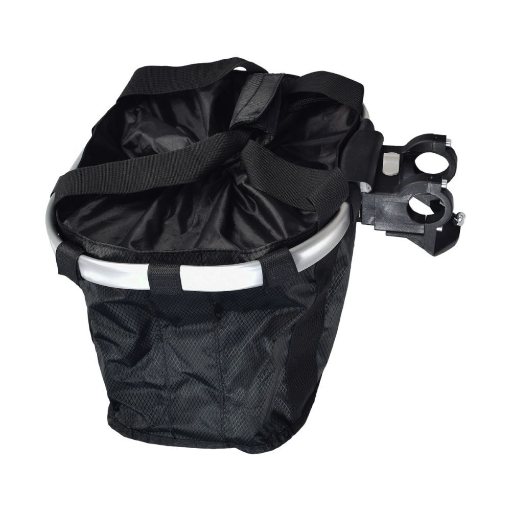 Collapsible Front Basket for Bike & Scooter with Safety Strap, Mounting Brackets