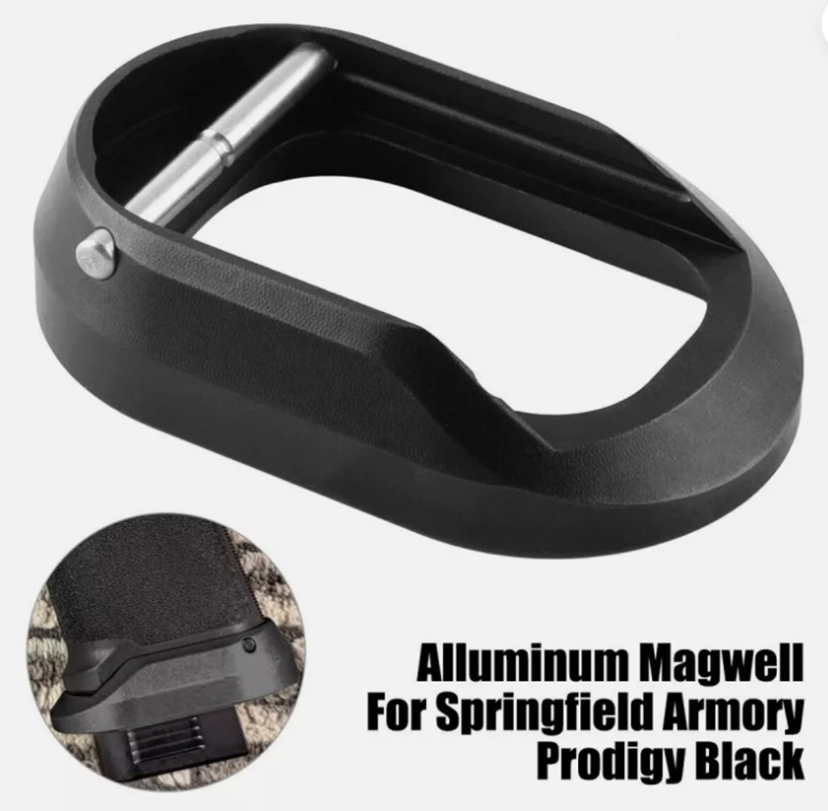 Aluminum Magwell For Springfield Armory Prodigy Magwell Magazine Black