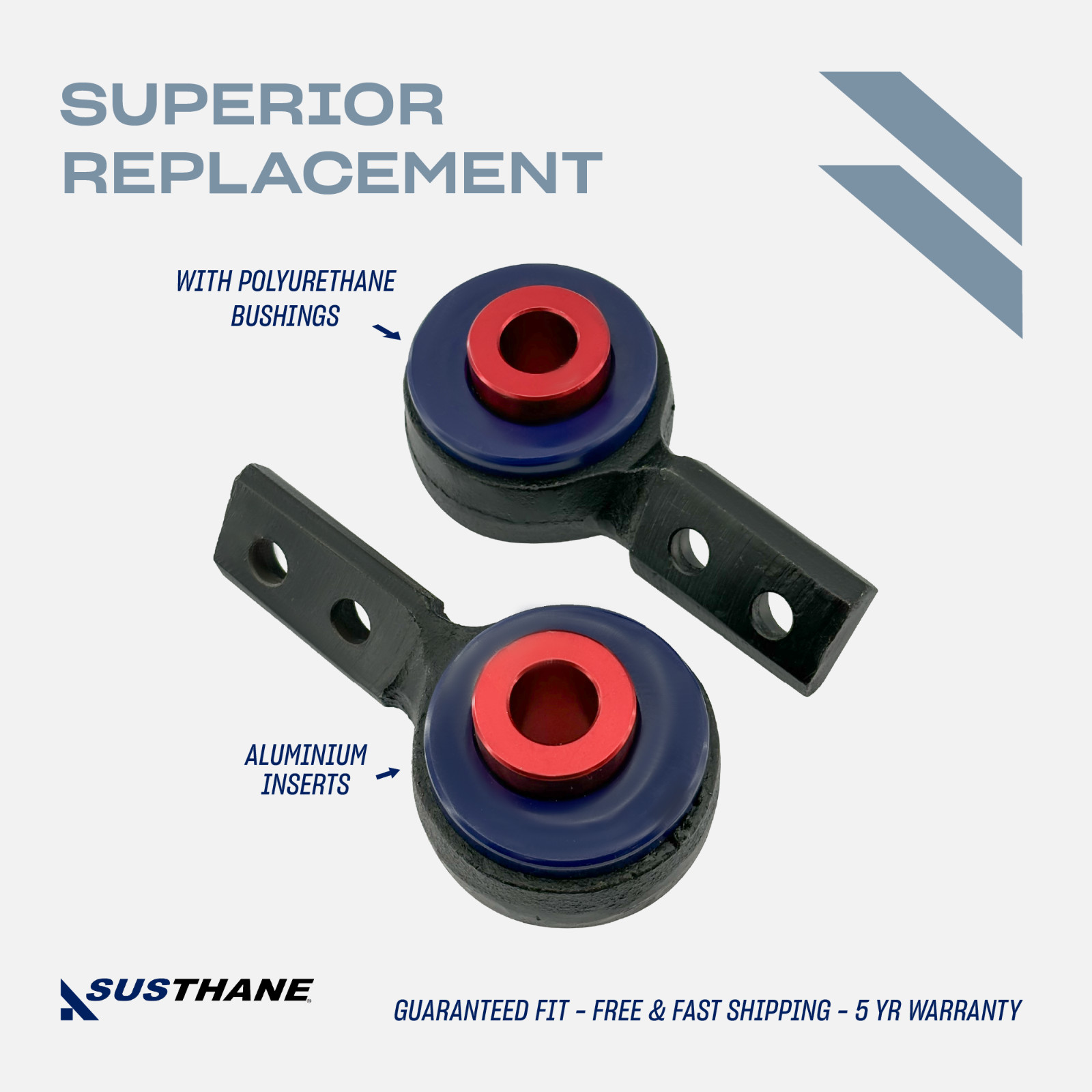 AUTOACER -2p Front Lower Control Arm Poly Bushings W/ Brackets for BMW E46 00-05