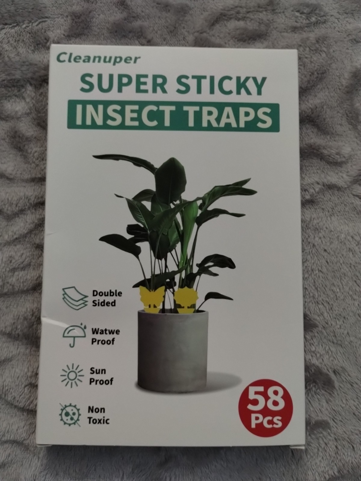 Cleanuper Double Sided Waterproof Insect Trap Yellow 58 Pack Fly Mosquito
