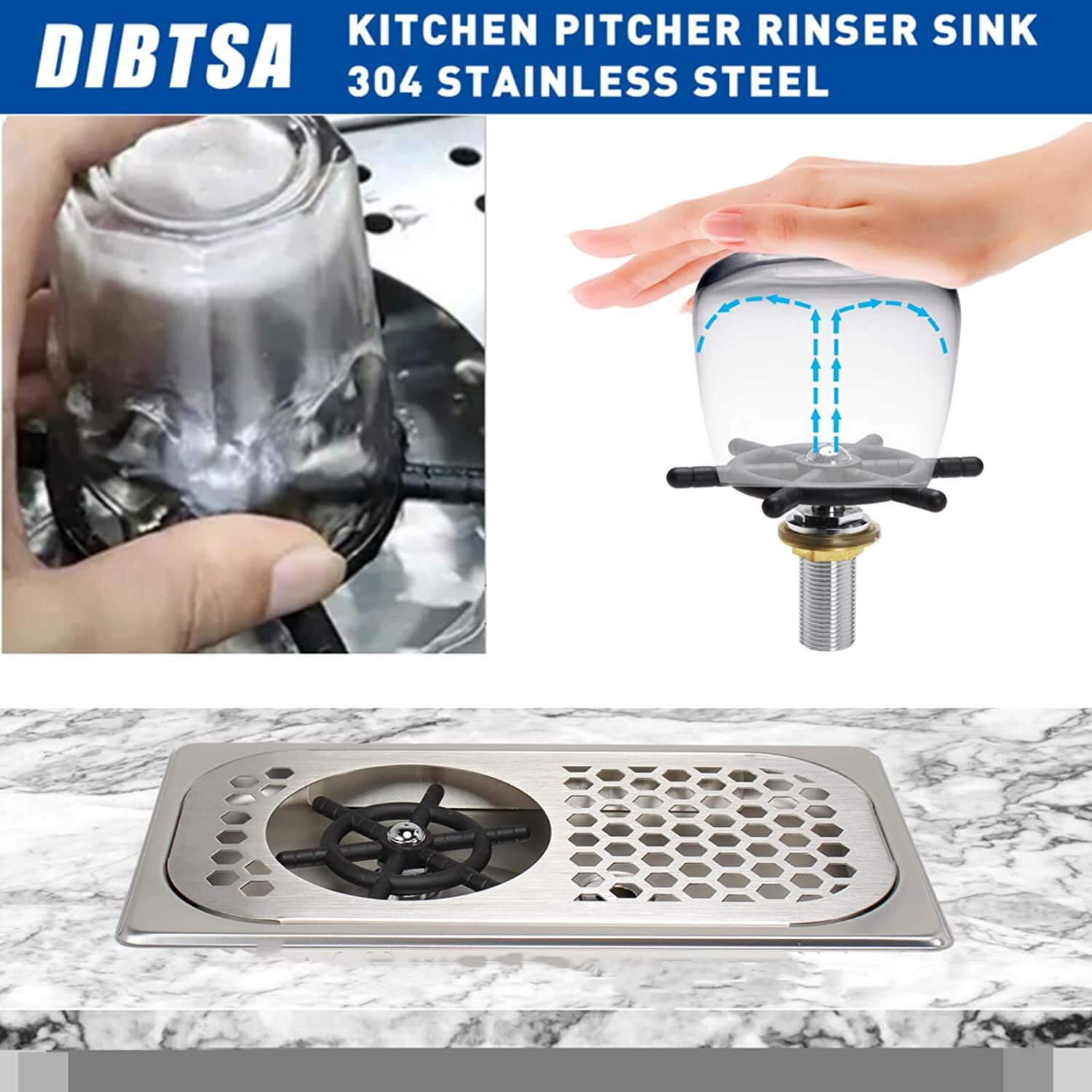 Automatic Milk Jug Pitcher Rinser Stainless Steel Glass Cup Rinser Bar Steel US