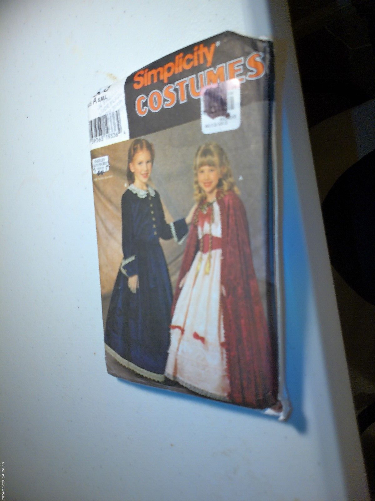 Simplicity Costume Sewing Pattern 7306 Gown Cape Girls S,M,L