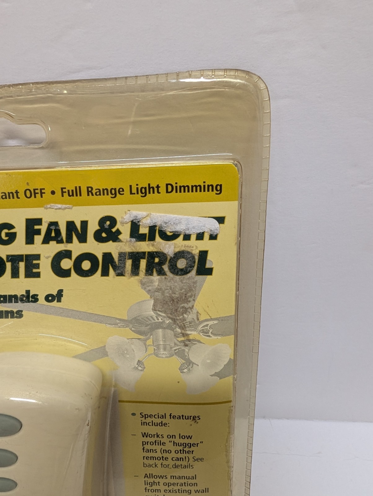 Hunter All Fan Ceiling Fan & Light Remote Control Model 27185 New PACKAGE DAMAGE