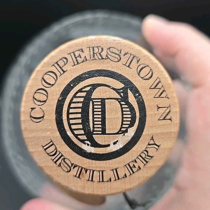 Doubleday Bourbon Baseball Shaped Glass Decanter Cooperstown Distillery 750 ml