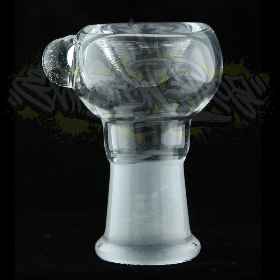 Clear Pyrex Bubble Reverse Female Glass on Glass Art Slide Bowl 14mm 18mm