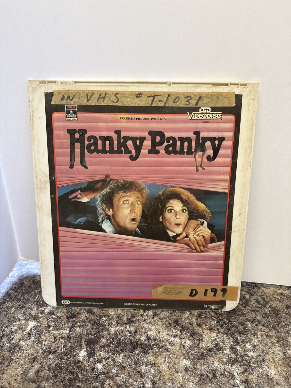 CED VideoDisc Hanky Panky 1982 Gene Wilder Columbia Pictures