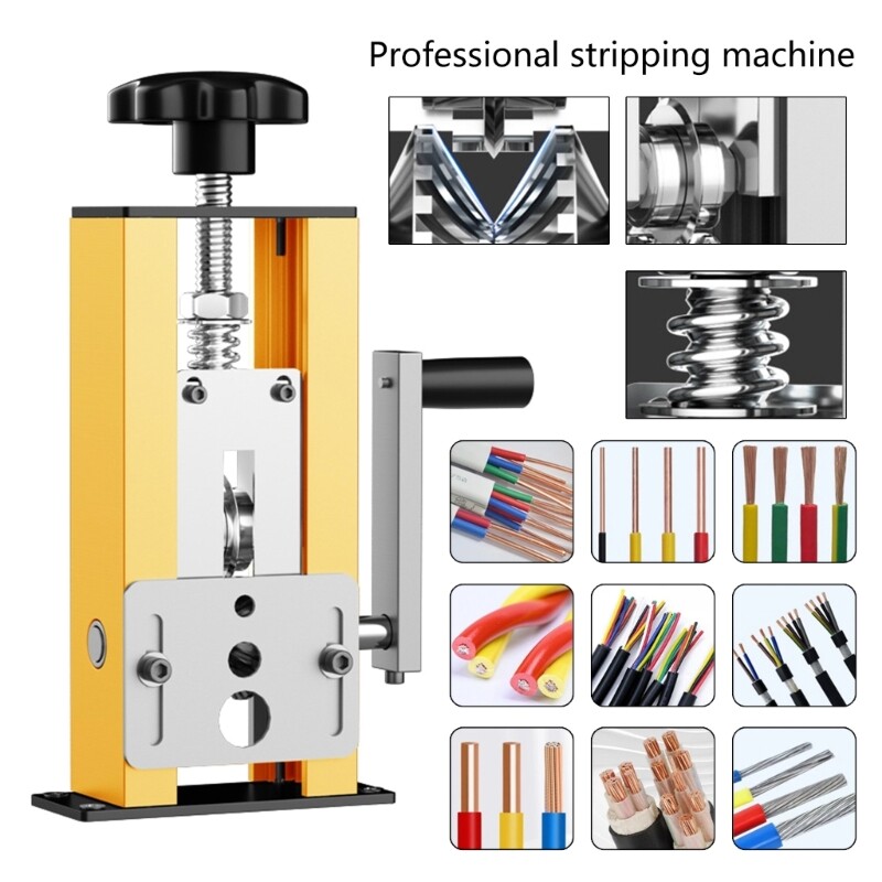Manual Wire Stripping Machine 1-21mm Cable Cutting Machine with Hand Crank