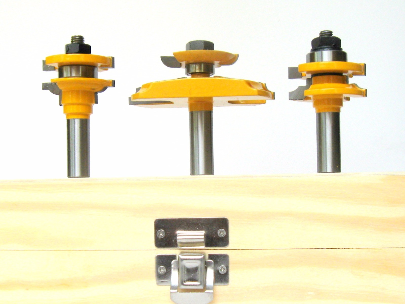 3pc 12° w/ Back Cutter  Raised Panel & Bead Rail & Stile Router Bit Set  sct-888