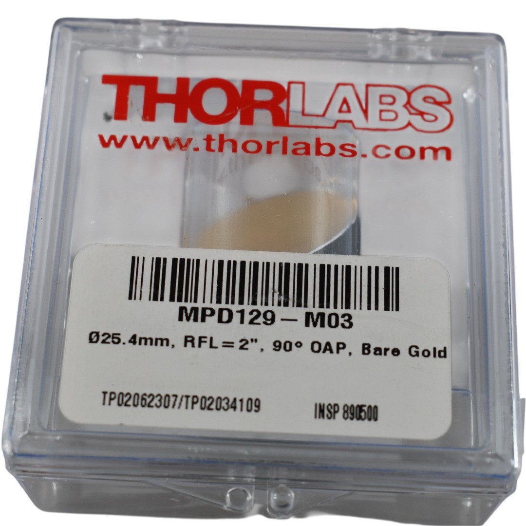 NEW Thorlabs MPD129-M03 90 Deg Off Axis Parabolic Mirror Bare Gold RFL 2 Inch