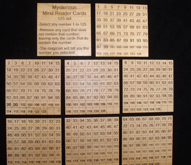 Wood Mind Reader cards - new design to 125 unique