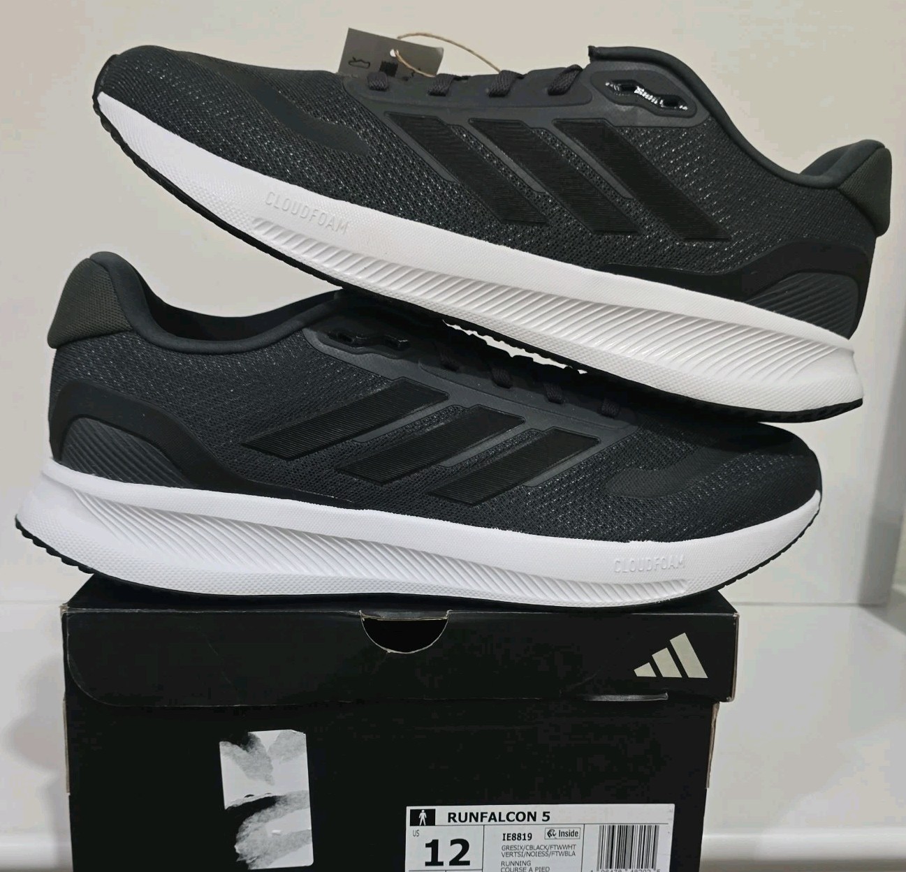 "NEW" Adidas Men's Runfalcon 5 Running Sneakers Size 12 US