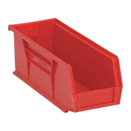 Quantum Storage Systems Qus224rd Red Hang And Stack Bin, 10-7/8"L X 4-1/8"W X