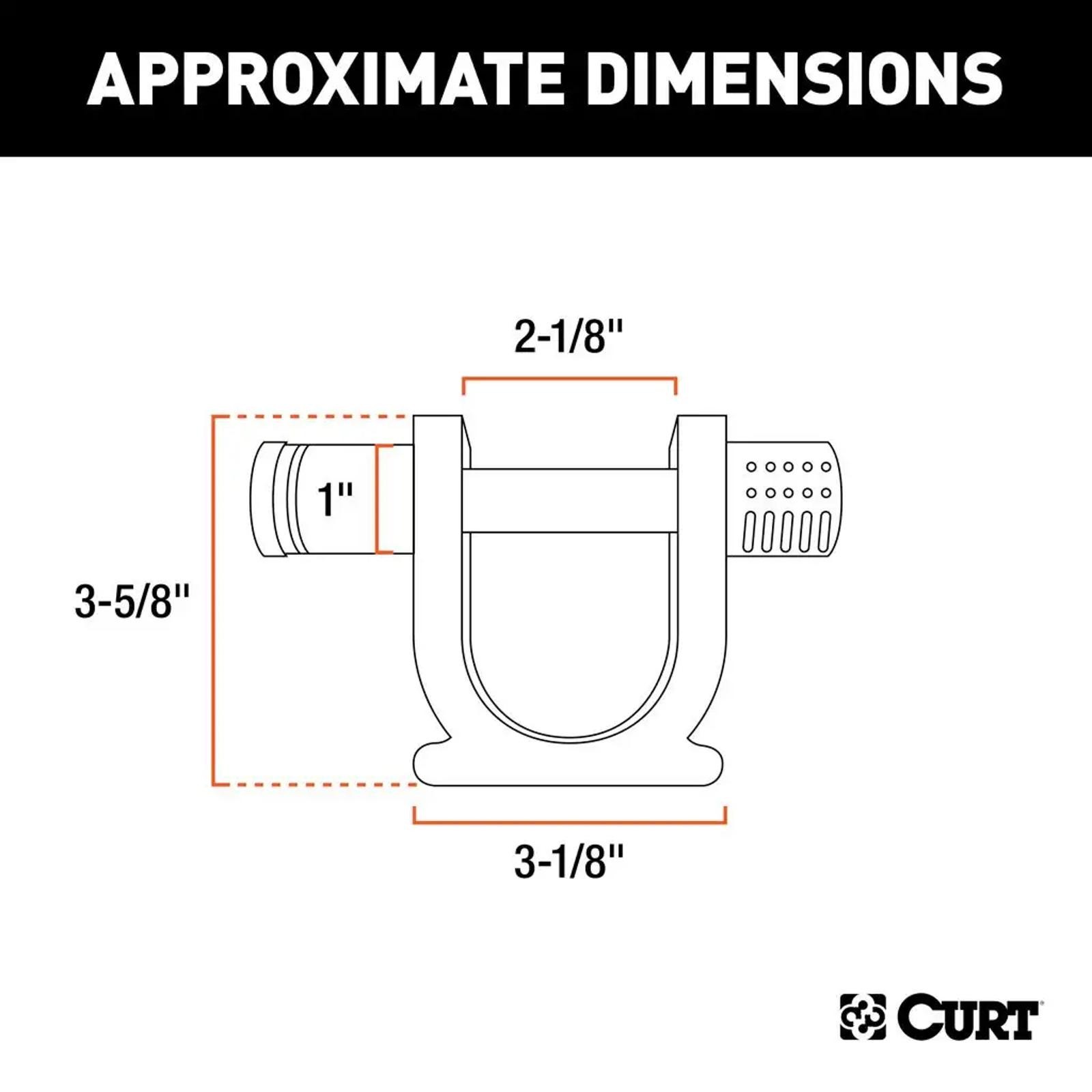 Curt 5th Wheel KingPin Lock & Keyed Alike Set for 2" Diameter KingPin