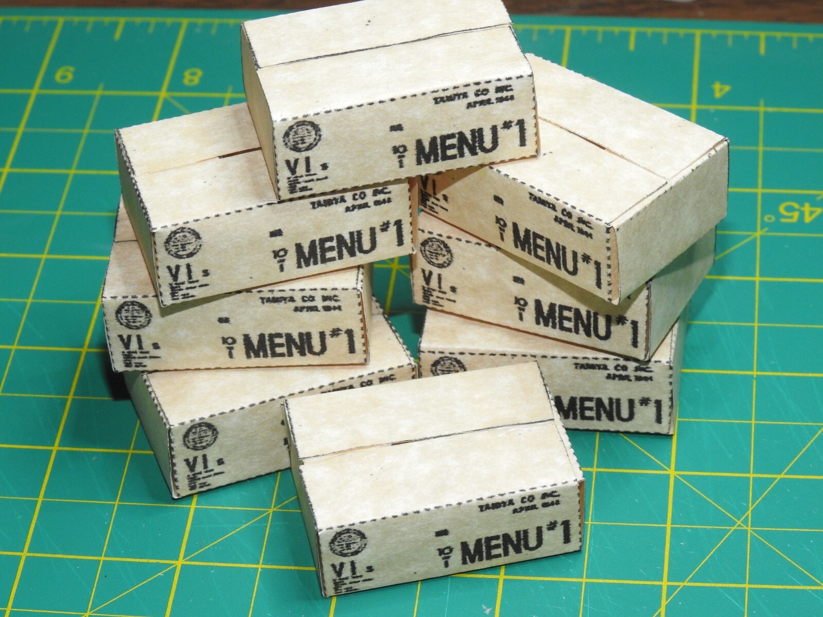1/16 Scale US Tank  Accessory Set C K Ration Boxes  US Army  Sherman Tank M4A3E8