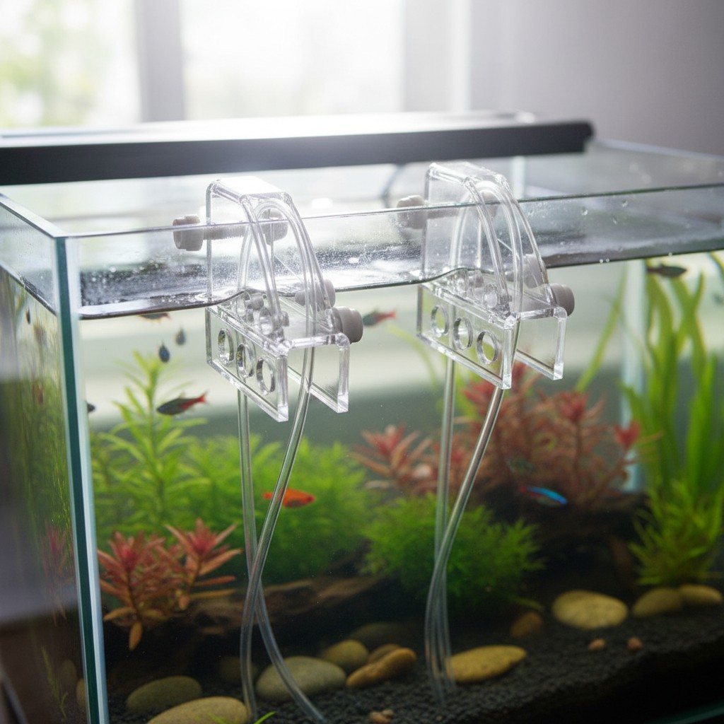 Acrylic Dosing Tubing Holder for Aquariums - Set of 2 Accessories