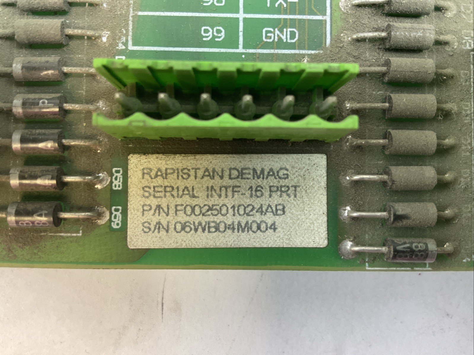RAPISTAN DEMAG F002501024AB SERIAL INTERFACE BOARD