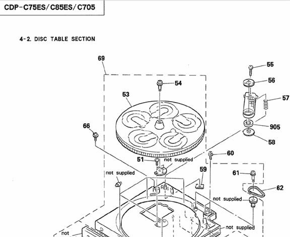 Sony Belt for CDP-C505 CDP-C77ES CDP-C87ES CDP-C211 CDP-C705 (M60) + Tracking #