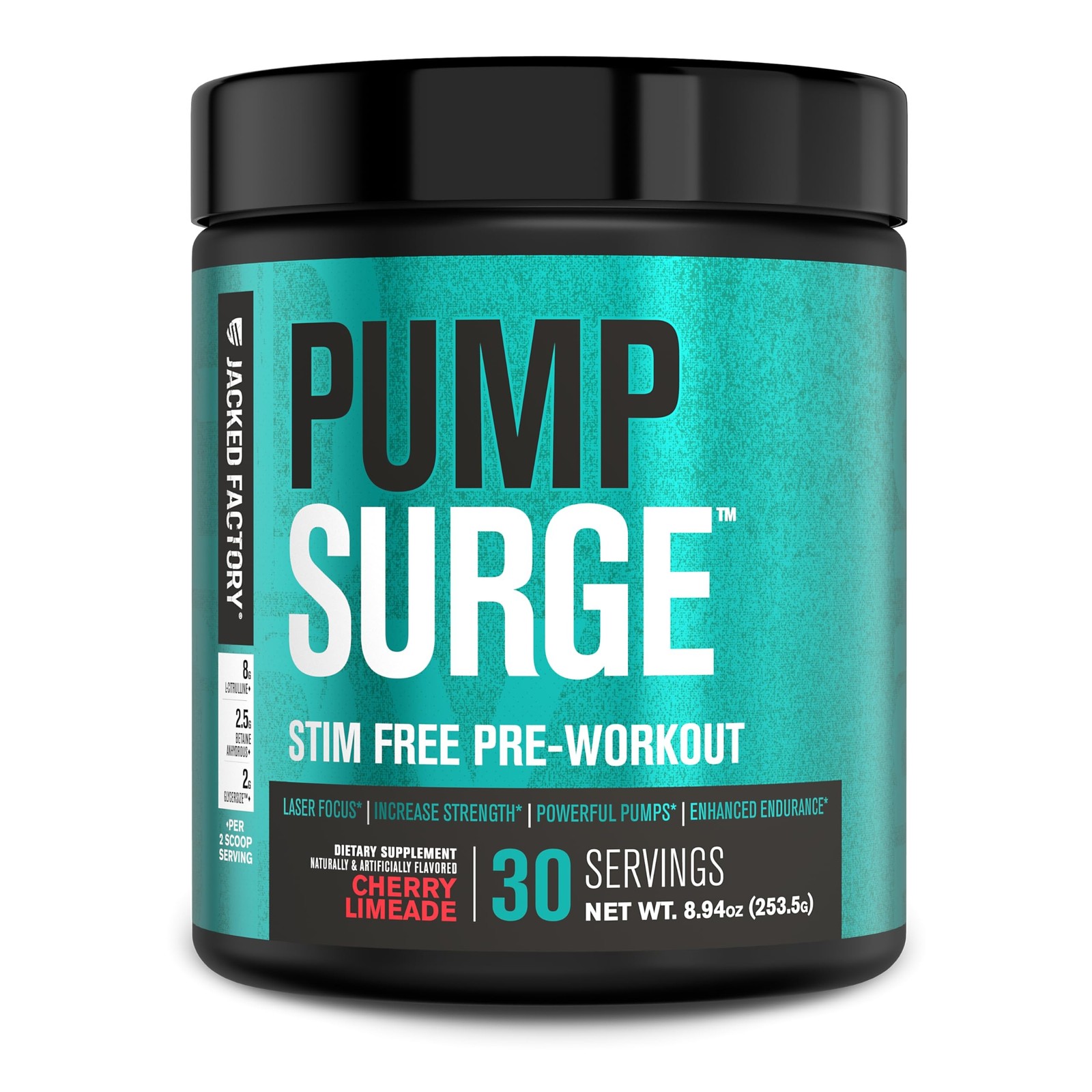 Jacked Factory Pumpsurge Caffeine Free Pre Workout for Men & Women - Nootropi...