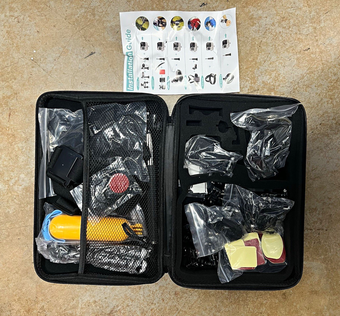 GoPro HERO3/3+/4 Action Camera Accessories Kit w/ Carry Case, Straps