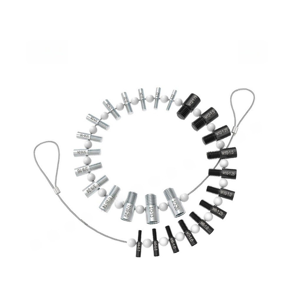 Thread Size Identifier 26 Piece Set for Nuts Bolts Accurate Measurement Tools