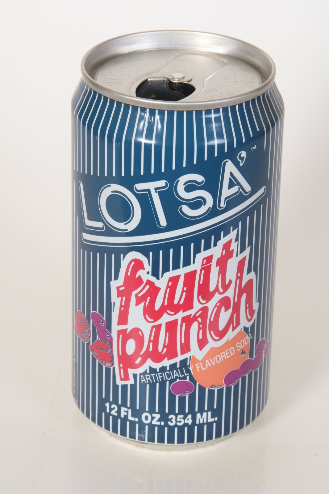 Lotsa Fruit Punch soda can - 12oz