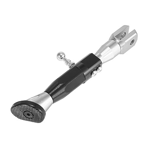 Universal Adjustable Motorcycle Kickstand Side Support Stand Set Silver Tone