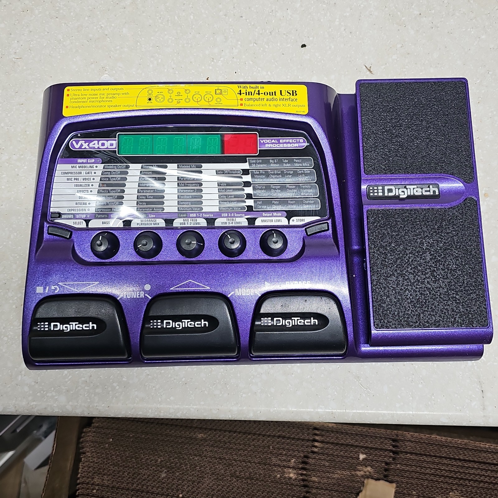 Digitech VX400 Multi Effect Guitar Vocal Processor In Original Box Tested