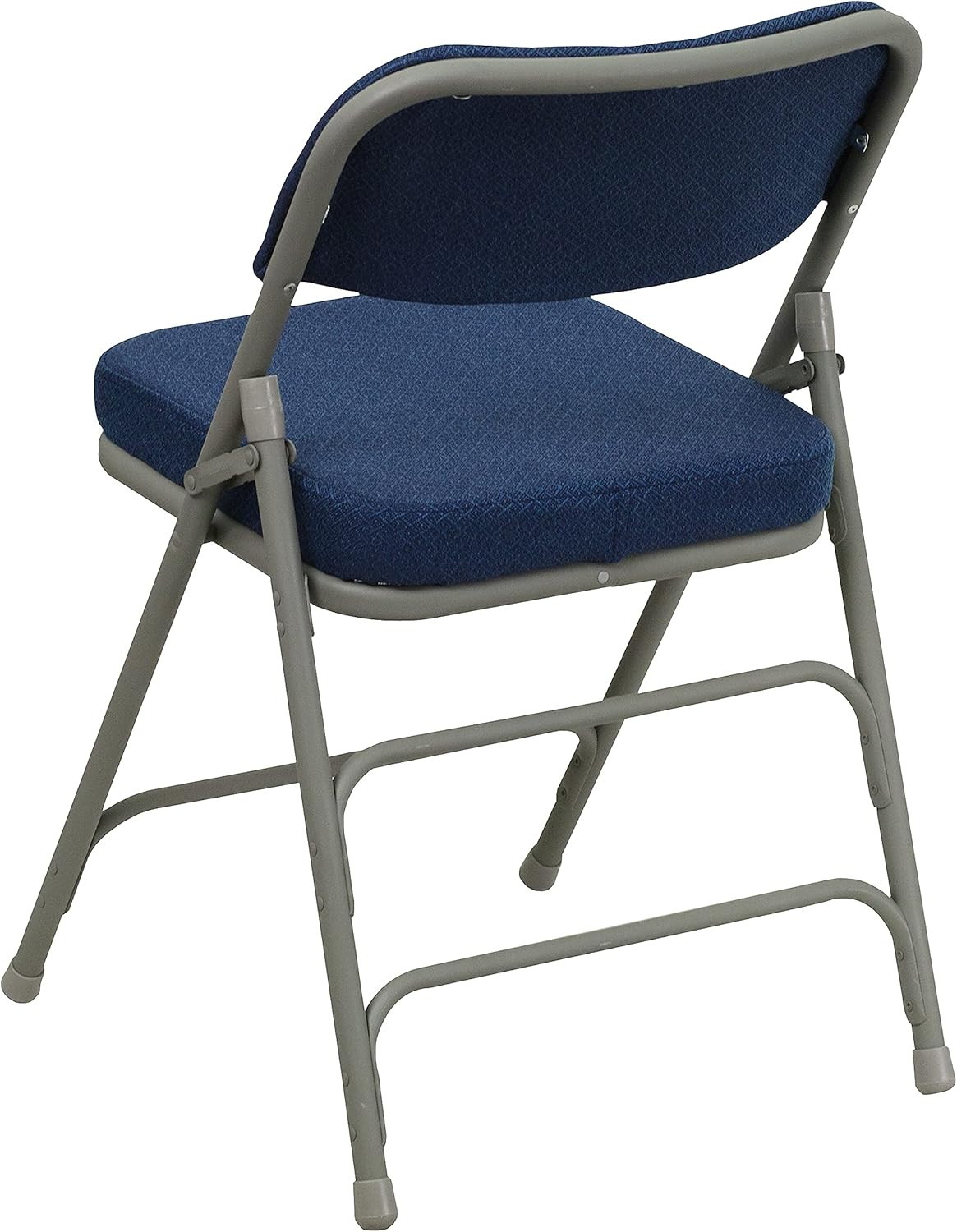 Hercules Series Metal Folding Chairs with Cushioned Seat, Fabric Upholstered Eve
