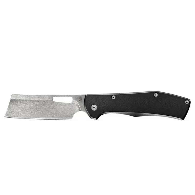 Gerber Flatiron Folding Knife 3.60" Cleaver Style Plain Edge Blade, Pocket Clip